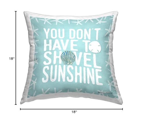 Stupell Industries Don't Have to Shovel Sunshine Funny Nautical Winter Design by Stephanie Workman Marrott
