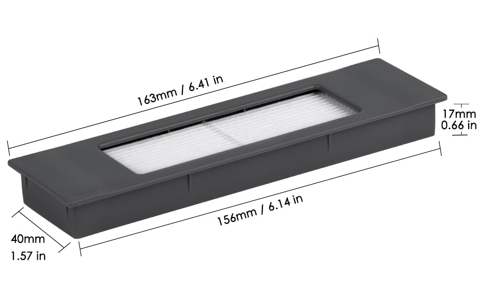 (4 Pieces) N10 HEPA Filter Compatible with Ecovacs Deebot N10 N10 Plus OZMO 920 950 T5 T8 Aivi MAX T9 N5 N7 N8+ N8 Pro Plus DX55 DX93 DJ65, Replacement Parts 4 Filters