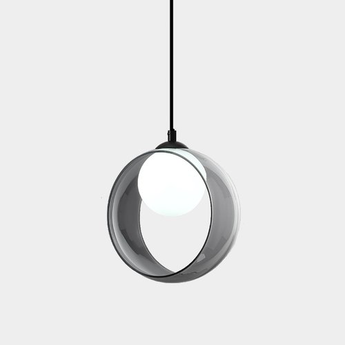 Lighten Chance Modern Round Pendant Light, 7.87“ Adjustable Hanging Lamp with Lampshade, White LED Chandelier Ceiling Lighting Fixture for Kitchen Island Bedroom Hallway Foyer Hall