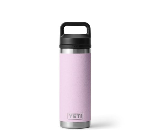 YETI Rambler Bottle Chug, Vaccum Insulated Stainless Steel Bottle with Leakproof Chug Cap, Cherry Blossom, 18 oz (532 ml)