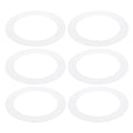 PATIKIL 4" ID 5.5" OD Plastic Trim Ring, 6 Pcs Ceiling Light Goof Rings Matte Circular Light Cover Lighting Fixture for Ceiling Wall Recessed Can Downlights, Translucent Matte White