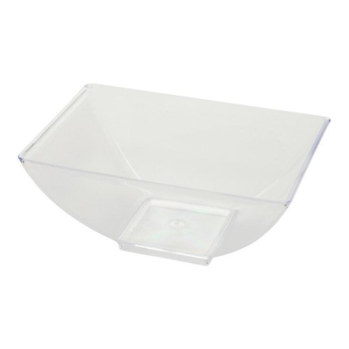Restaurantware 3 Ounce Rectangle Bowls 100 Disposable Serving Bowls - Heavy-Duty Premium Clear Plastic Snack Bowls For Parties Catering Or Buffets Serve Desserts Chips Popcorn Or Candies