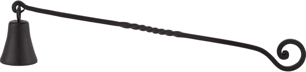 RTZEN Antique Bell Candle Snuffer - Handcrafted Wrought Iron Extinguisher with Long Handle | Unique Black Matte Decor Gift