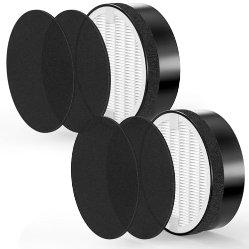 LV-H132 Replacement Filter Compatible with LEVOIT LV-H132 Air Purifier, Pre Filters, HEPA Filter, Activated Carbon Filter, Part # LV-H132-RF, 2 Pack