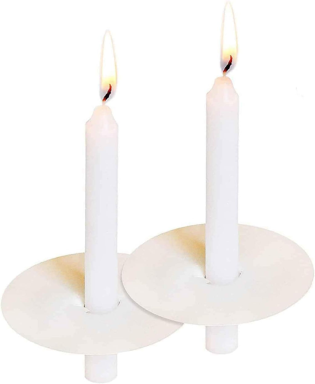 Skiennix Unscented White Church Candles - 150 Packs with Drip Protectors for Vigil Services