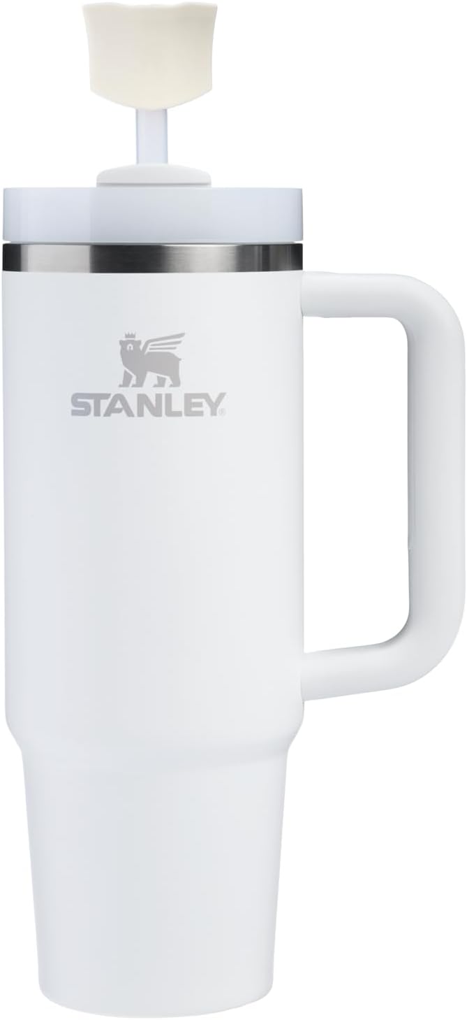 Stanley Quencher Stay Smooth Straw Topper 2-Pack - Ergonomic Silicone Cap for Tumbler | BPA-Free | Cream