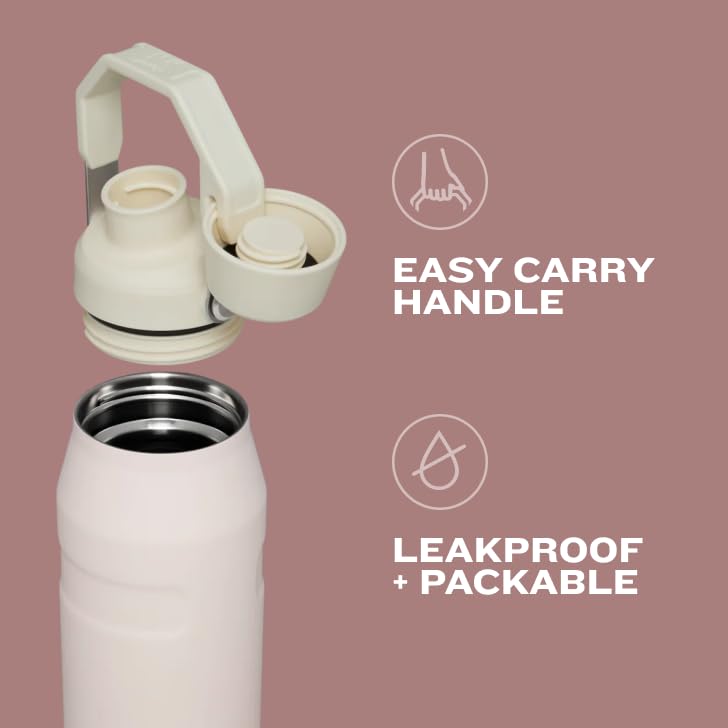 Stanley IceFlow Fast Flow Water Bottle 24 oz | Angled Spout Lid | Lightweight and Leakproof for Travel and Sports | Insulated Stainless Steel | BPA-Free | Lavender