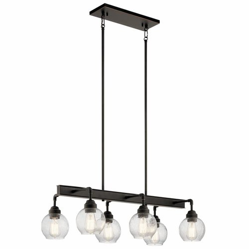 Kichler 43994AP Six Light Linear Chandelier