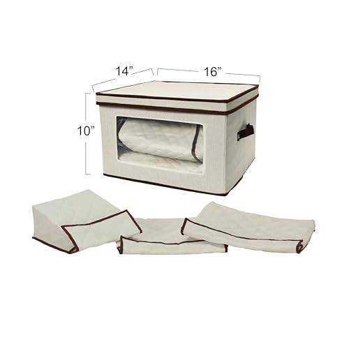 Household Essentials 547 Serving Piece Vision China Storage Box, Natural