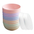 falichchch 10 Pack Unbreakable Wheat Straw Bowls with Lid, 26 OZ Cereal Bowls for Kitchen, Dishwasher Safe Soup and Salad Bowls, Reusable microwave bowl for Ice Cream,Snack and Fruits