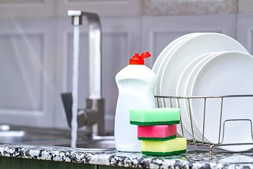 DecorRack 80 Kitchen Sponges, Heavy Duty Dish Sponges, Household Cleaning, Bathroom, Car Wash - Bulk Pack, Multicolor (Pack of 80)