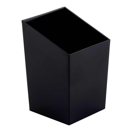 Restaurantware 3 Ounce Appetizer Cups 100 Incline Shooter Cups - Disposable Small Black Plastic Mini Dessert Cups For Mousses Parfaits Or Jello For Weddings Or Catering