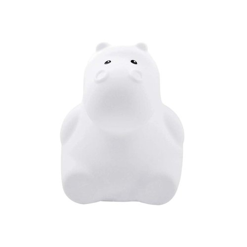 Mobestech Hippo Night Light USB Rechargeable Touch Sensor Led Bedside Lamp Soft Silicone Cartoon Animal Nightlight for Kids Bedroom Nursery
