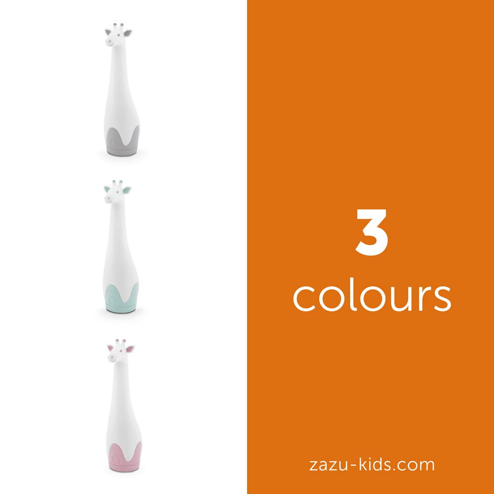 Zazu Kids Nightlight Torch Flashlight Giraffe Toy - Kids LED Cordless Pink Lamp, Bedside Light, Multiple Color Options, Auto Shut-Off - Gina The Giraffe