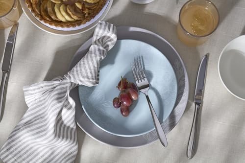 Oneida Silverware Set For 8, Mooncrest 45-Piece Everyday Flatware Set with Serving Utensils, Service For 8, 18/0 Stainless Steel and Dishwasher Safe, Knives Spoons And Forks Sets (Silver, 45 Piece)