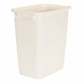 Rubbermaid 21 Quart Traditional Kitchen Bathroom and Office Rectangular Plastic Open Wastebasket Trash Can Bisque
