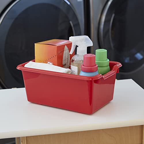 ECR4Kids Scoop Front Storage Bin, Multipurpose Organization, Assorted, 20-Piece
