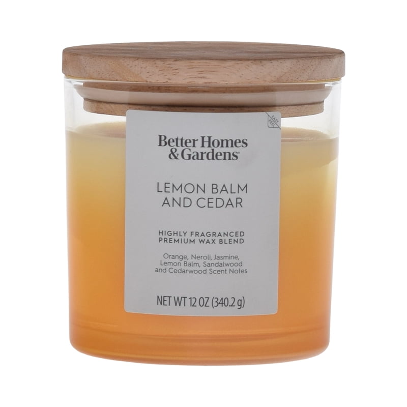 Lemon Balm and Cedar Scented 2-Wick Ombre Jar Candle - 12 oz