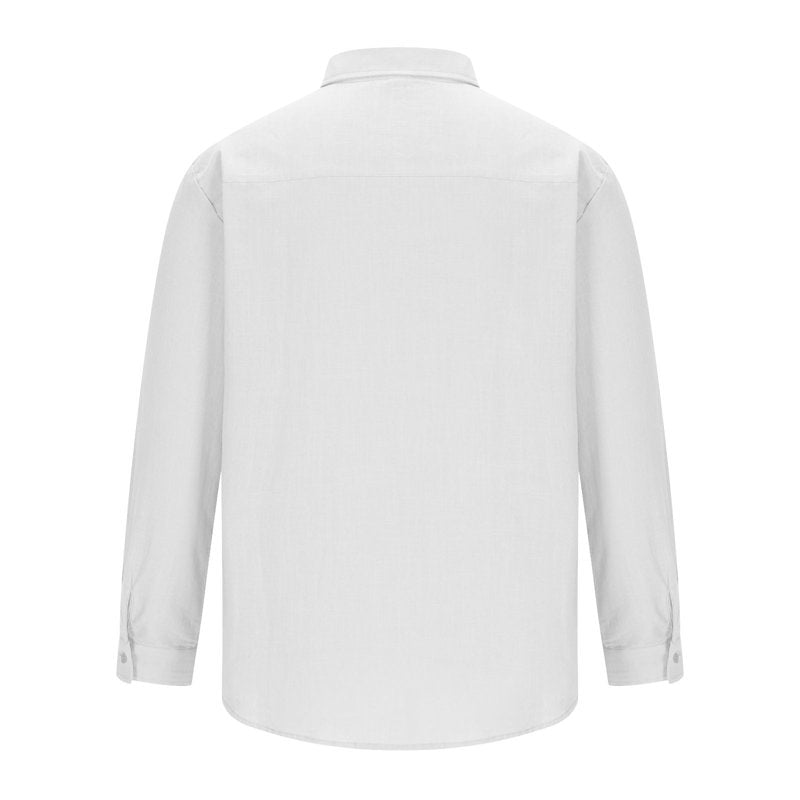 Men's Vintage Linen Renaissance Pirate Shirt XL White Tunic Top - Medieval Style