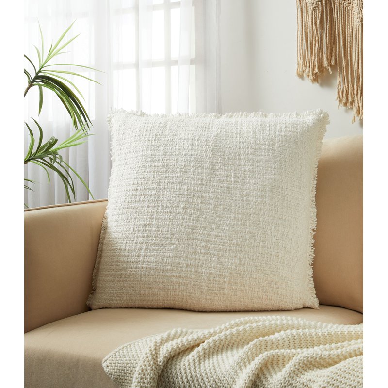 Sunny Decorative Throw Pillow - Vanilla Dream 22x22 in - Better Homes & Gardens - Square Cushion