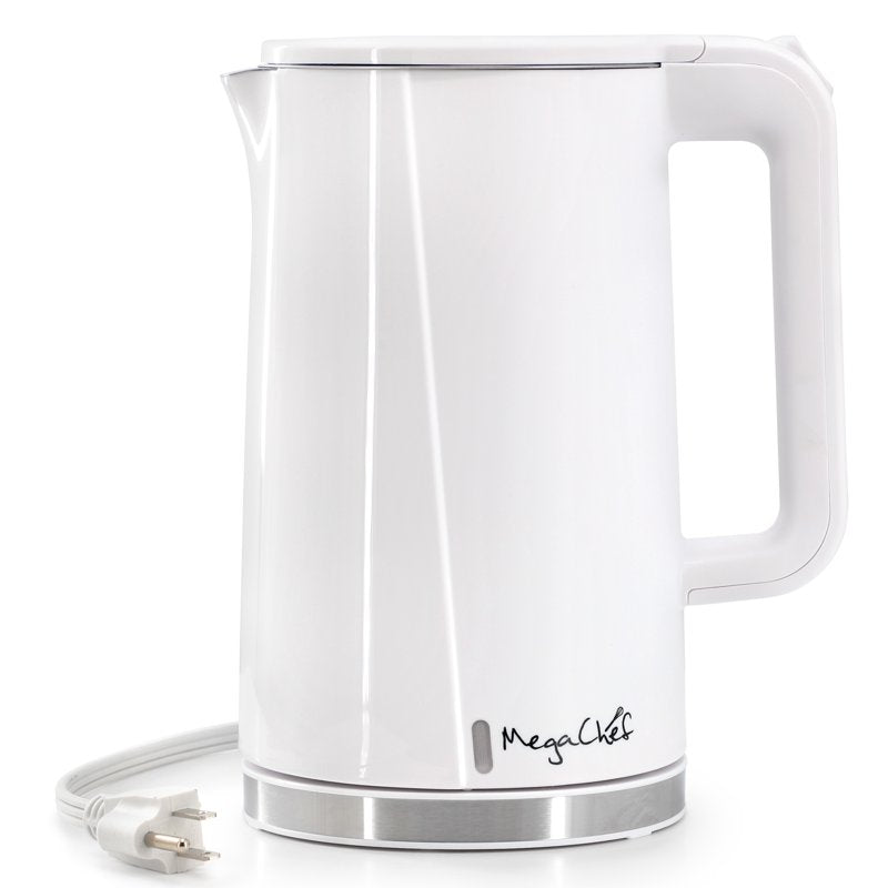 1.7L Stainless Steel Electric Tea Kettle - White