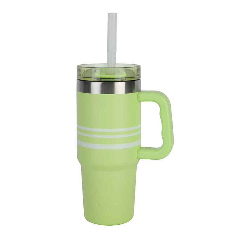 18 oz Stainless Steel Insulated Tumbler with Handle - Sonic Lime Stripes