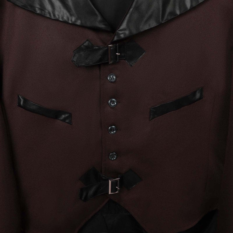 Men's Medieval Costume Halloween Jacket Cardigan - Brown, M
