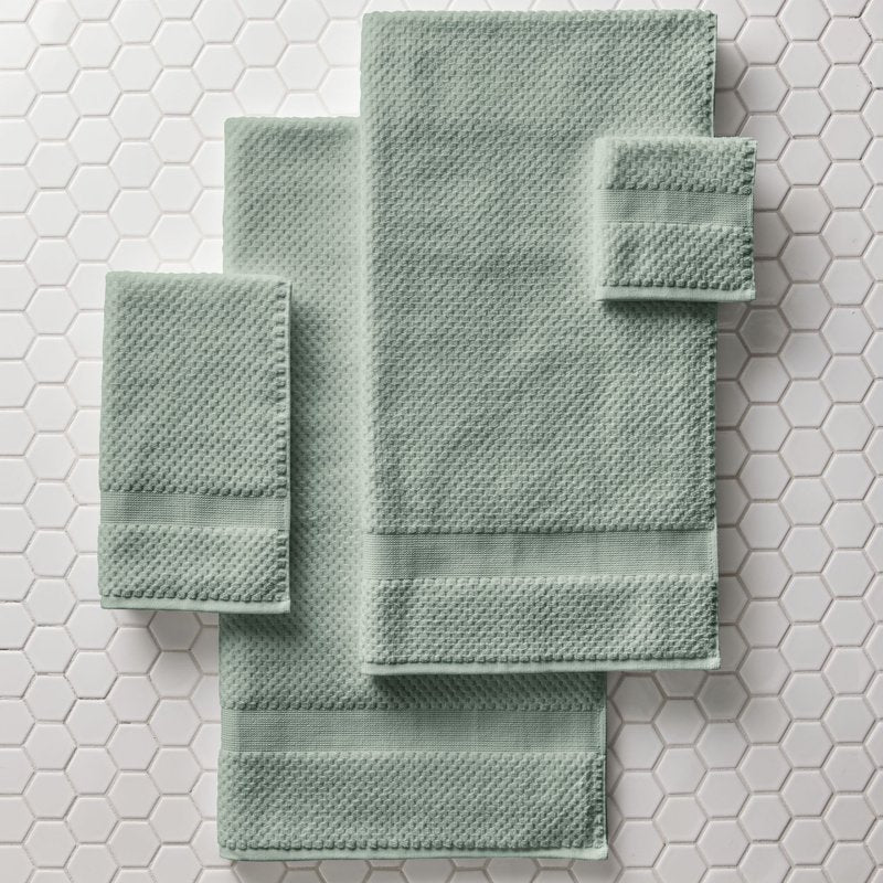 Better Homes & Gardens Green River Soft Popcorn Textured Bath Sheet - 34x64 Inches