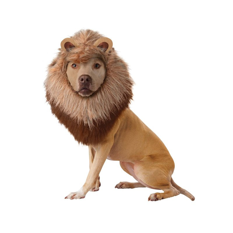X-Large Lion Dog Costume Pet Zoo Animal Outfit - Faux Fur Mane