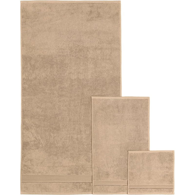 Taupe 6-Piece Cotton Absorbent Shower Towel Set - Highly Plush & Fast Drying