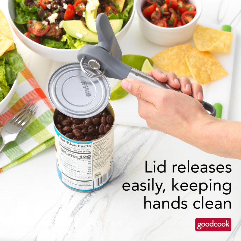 Safe-Cut Manual Can Opener - Stainless Steel Design