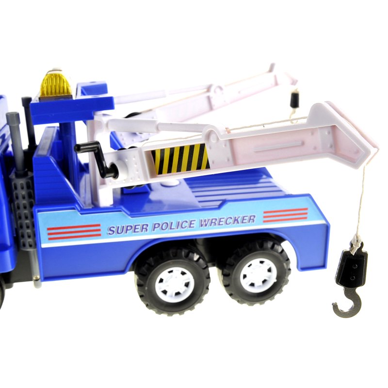 Heavy Duty Police Tow Truck Toy with Friction Power - Multicolor