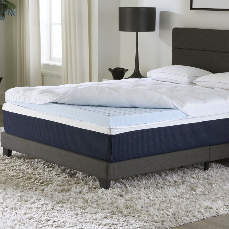 Comfort Tech 3-Inch Foam and Fiber Mattress Topper King - Serene Support, Coolmax Cover