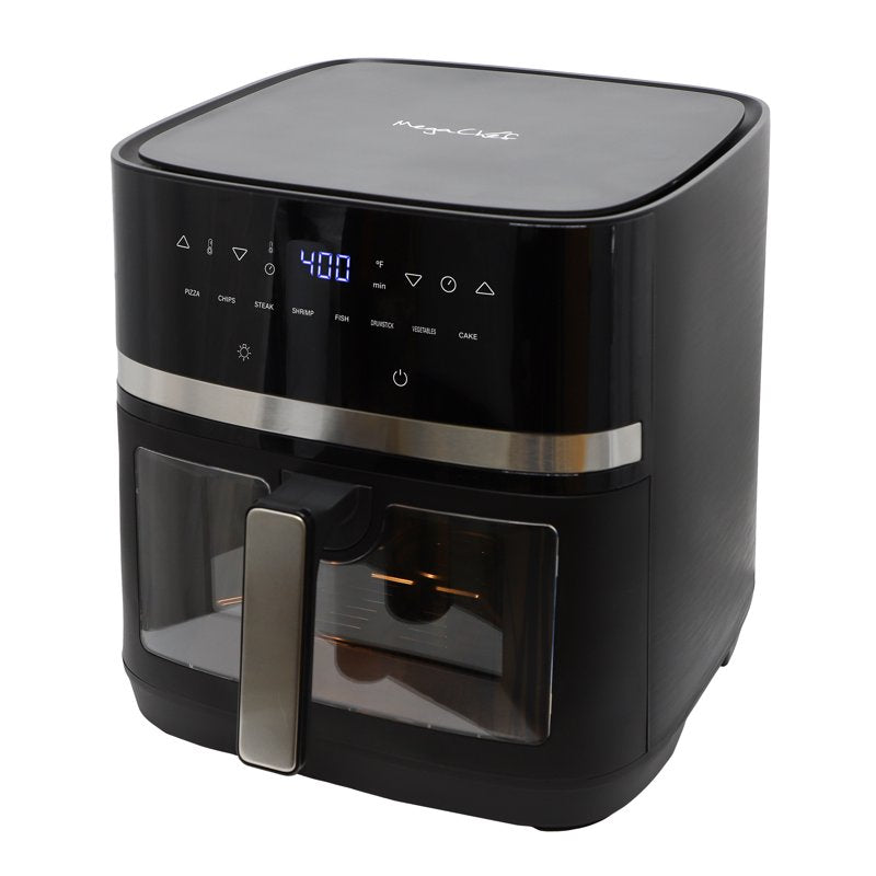 Digital Electric Air Fryer with Transparent Window - Large Capacity