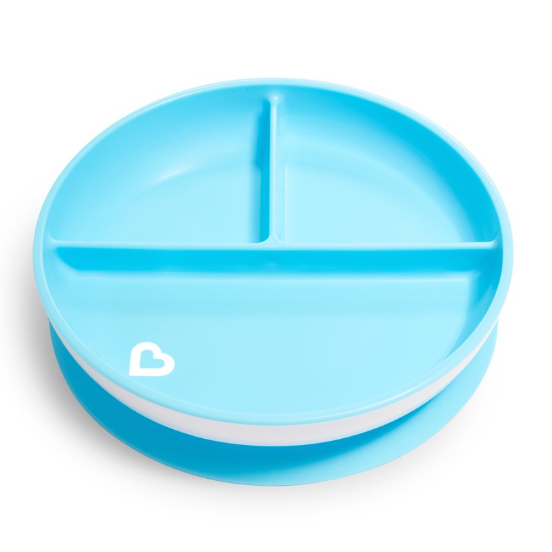 Divided Section Suction Plate for Toddlers - Blue