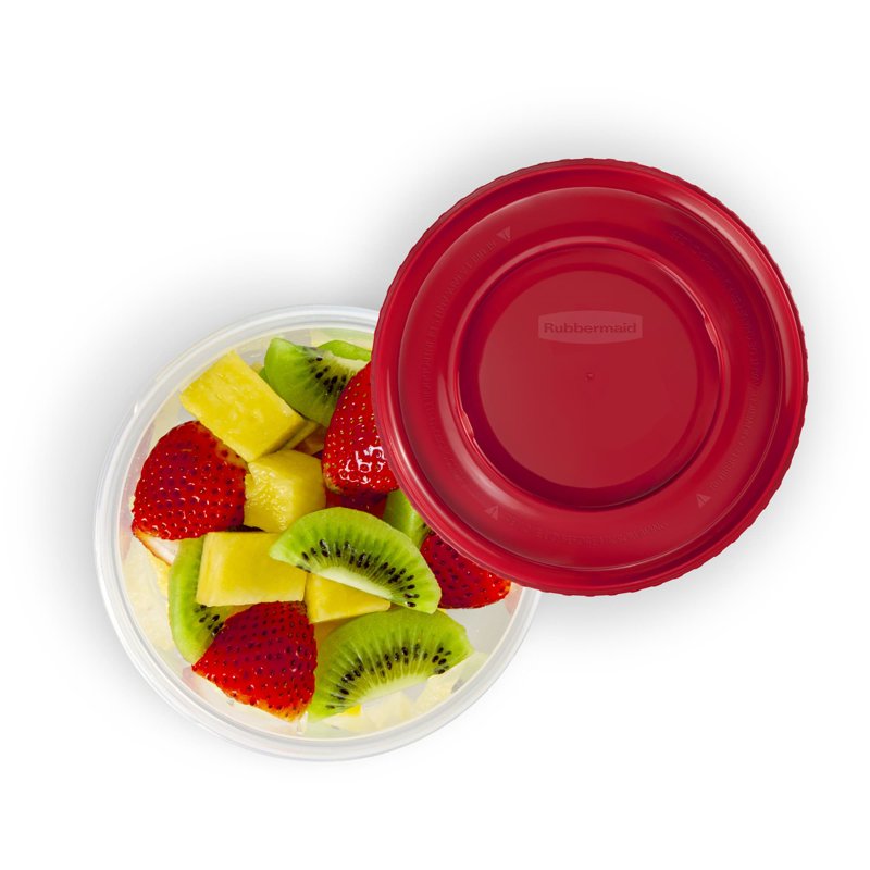 2.1 Cup Twist & Seal Food Storage Containers, Ruby, 3-Pack