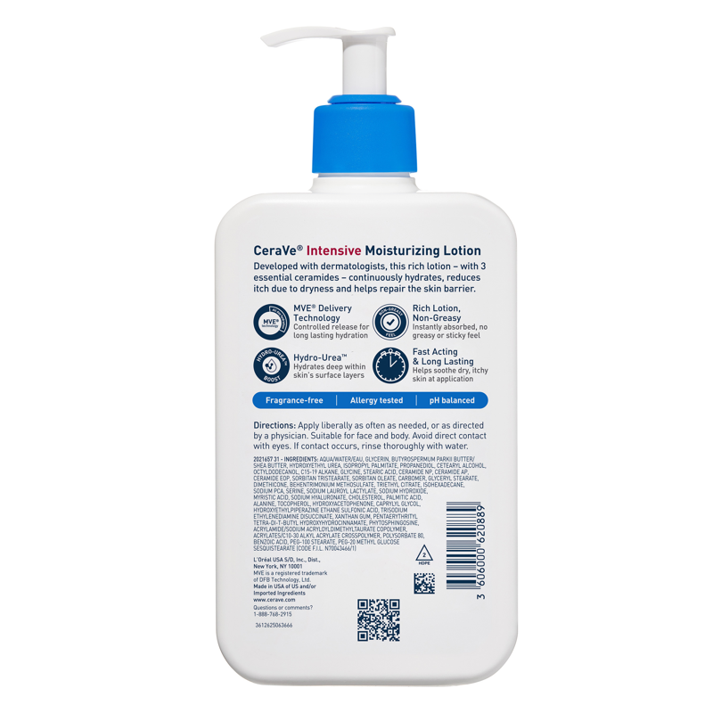 Intensive Moisturizing Body Lotion for Dry to Very Dry Itchy Skin
