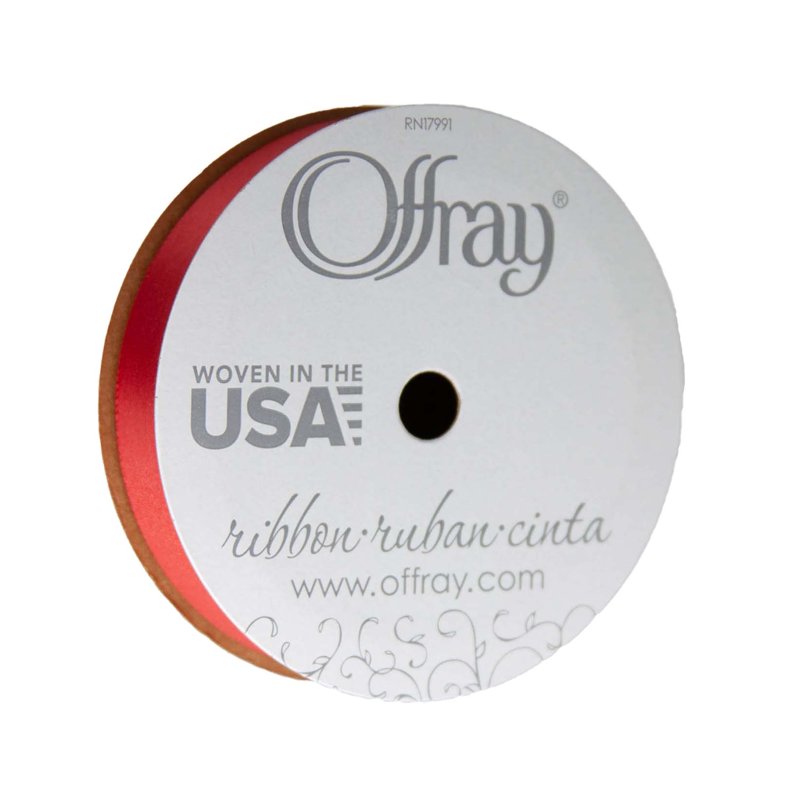 (3 Pack) Offray Red Satin Ribbon 5/8 Inch, 18 Feet, Craft & Sewing Trim - Variation of THIS listing: Red, 3 Pack