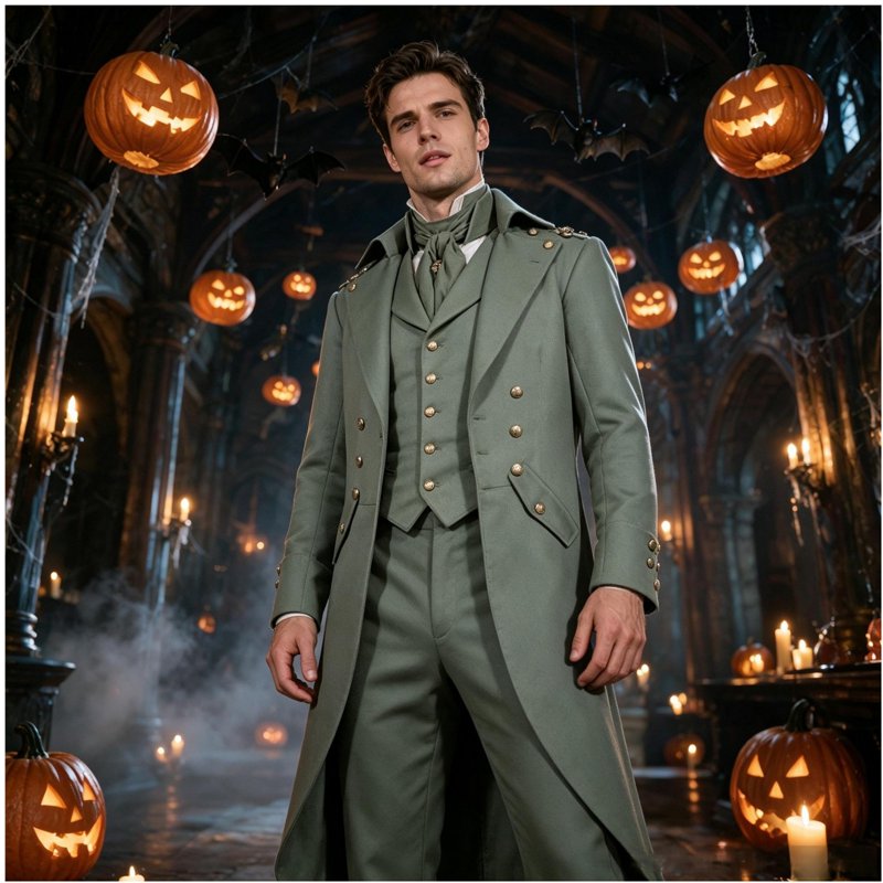 Men Gothic Steampunk Tailcoat Jacket for Halloween & Cosplay - S Dark Gray