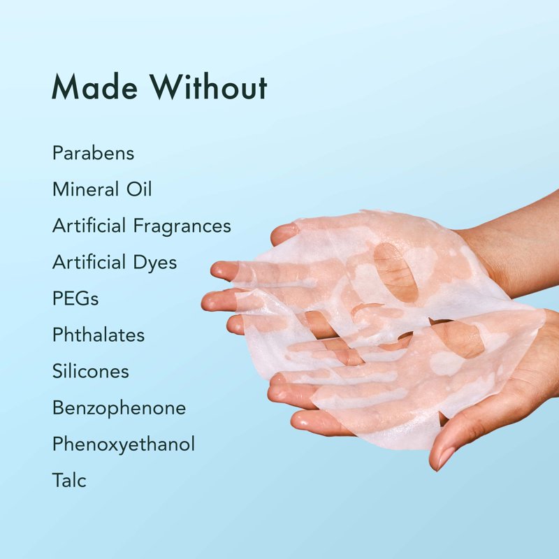 Hydrating Bamboo Facial Sheet Mask for Dry Skin - Vegan & Fragrance-Free