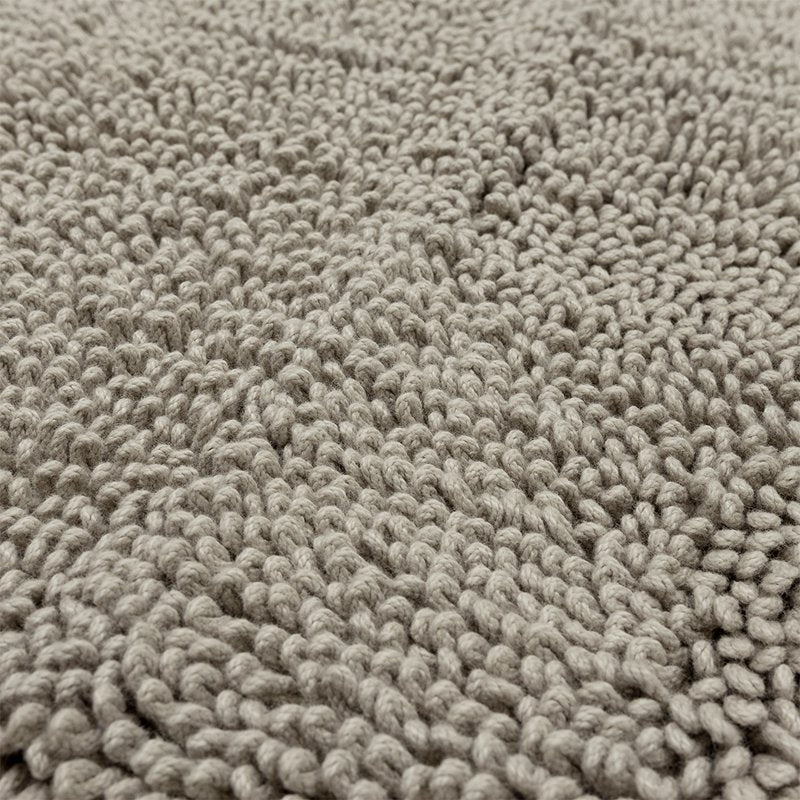 Non-Slip Cotton Bath Mat - Classic Plush Washable Rug, Silver, 2'3" x 3'9"