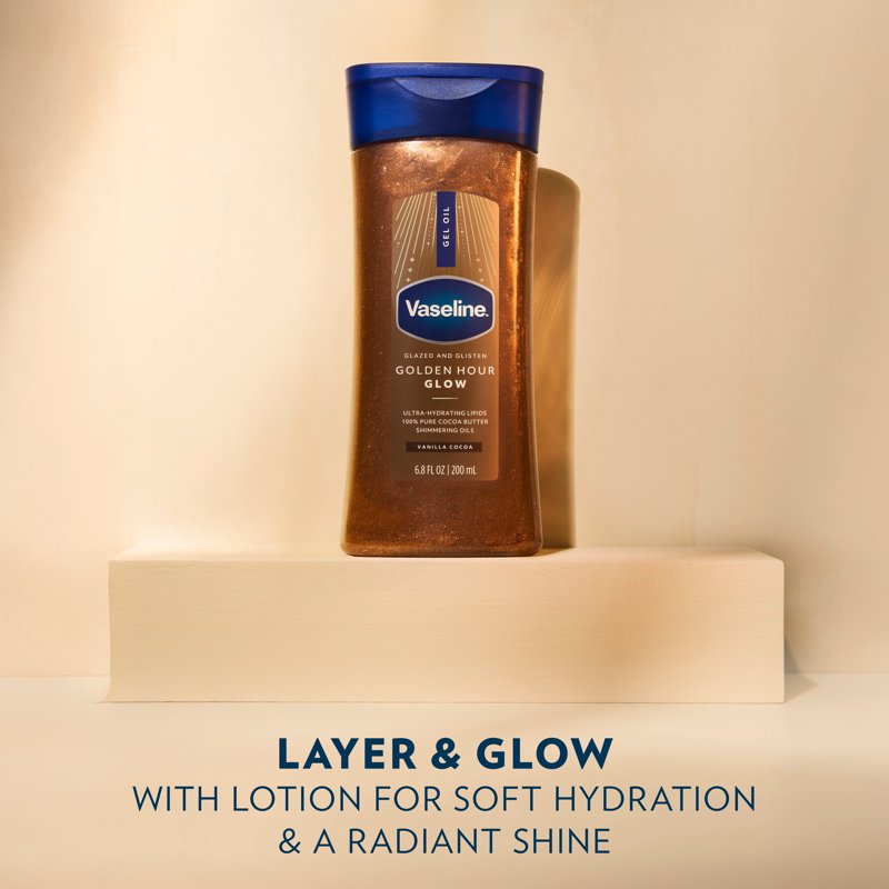 Shimmering Body Gel Oil with Cocoa Butter - Golden Hour Glow