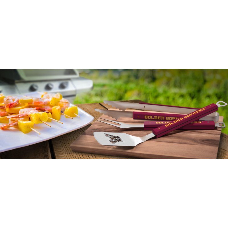 Minnesota Golden Gophers BBQ Tool Set - 3-Piece Grill Accessory
