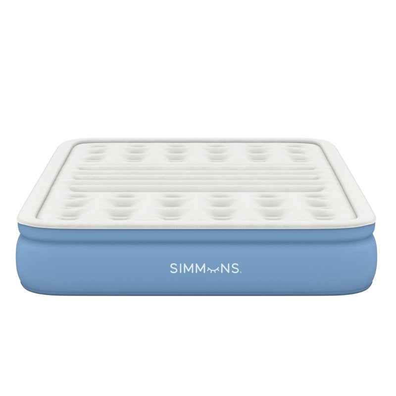 Full Size Inflatable Air Bed Mattress with Built-In Pump - Simmons Lumbar Firm 12"