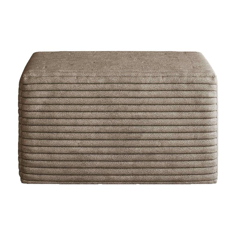 Modular Plush Corduroy Ottoman - No Assembly Required