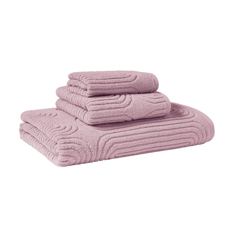 Rose Pink Textured Cotton Washcloth - 13x13 Inches, Drew Barrymore