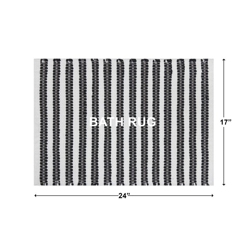 Mainstays Performance Handwoven Cotton Bath Rug - Soothing Gray, 17x24 Inches