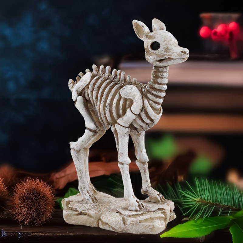 InsCrazy Deer Skeleton Halloween Decoration - Outdoor Yard Prop with Antlers - Z-A Variation