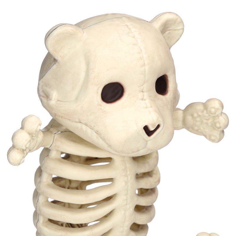 Faux Skeleton Bear Halloween Decoration - 5.2 Inches, Spooky & Whimsical
