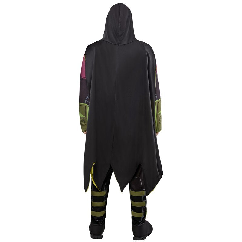 Men's Arkham Robin Muscle Chest Costume Adult with Mask & Cape Variation Polyester 44-46"